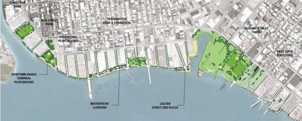 Greenpoint Williamsburg Waterfront Master Plan Map