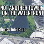 Proposed MTA site with tower rendering